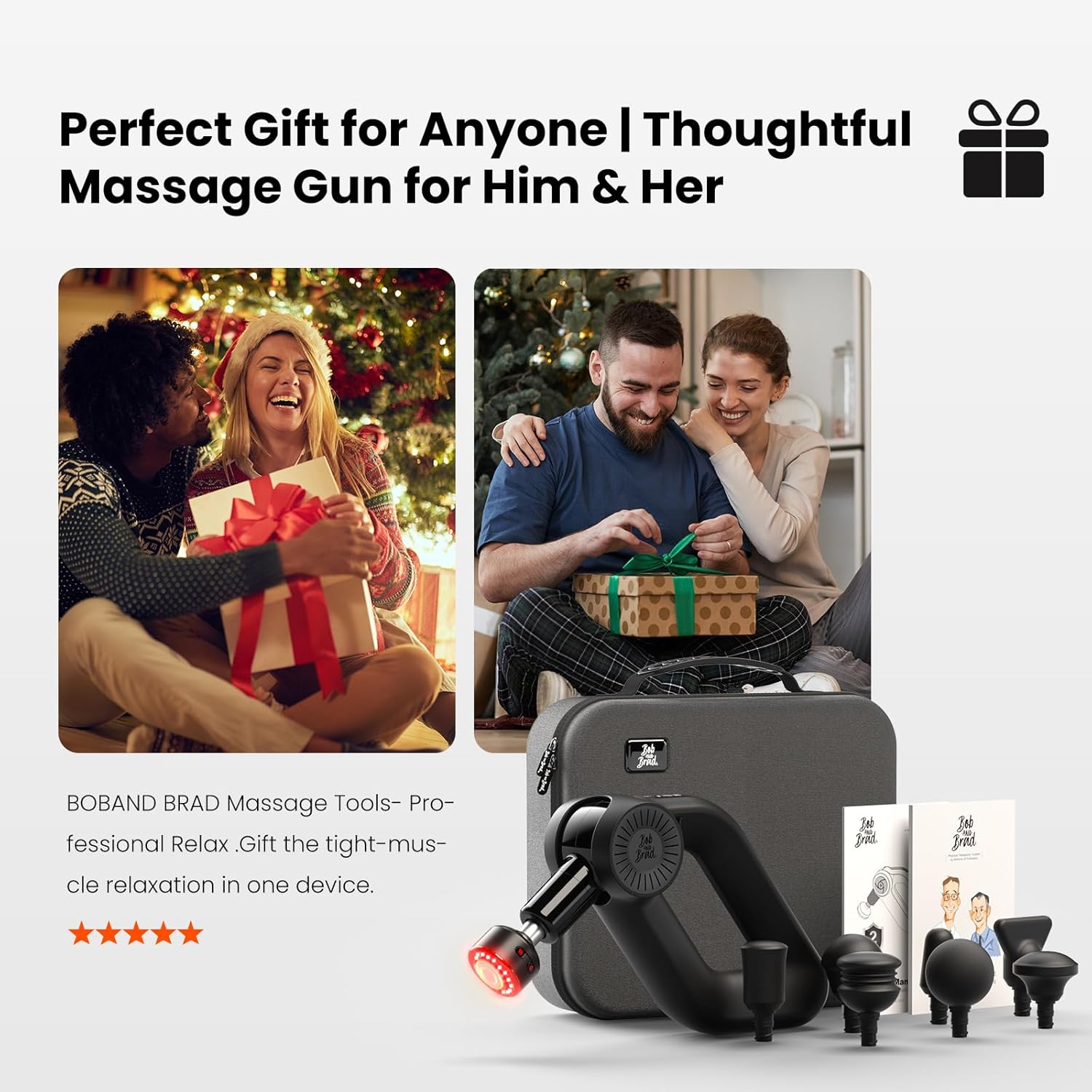 BOB AND BRAD D6 Ultra Massage Gun with Infrared Light, Deep Tissue Percussion with 16mm Amplitude, Professional Muscle Massager for Athletes, Electric Handheld Massager - Image 6