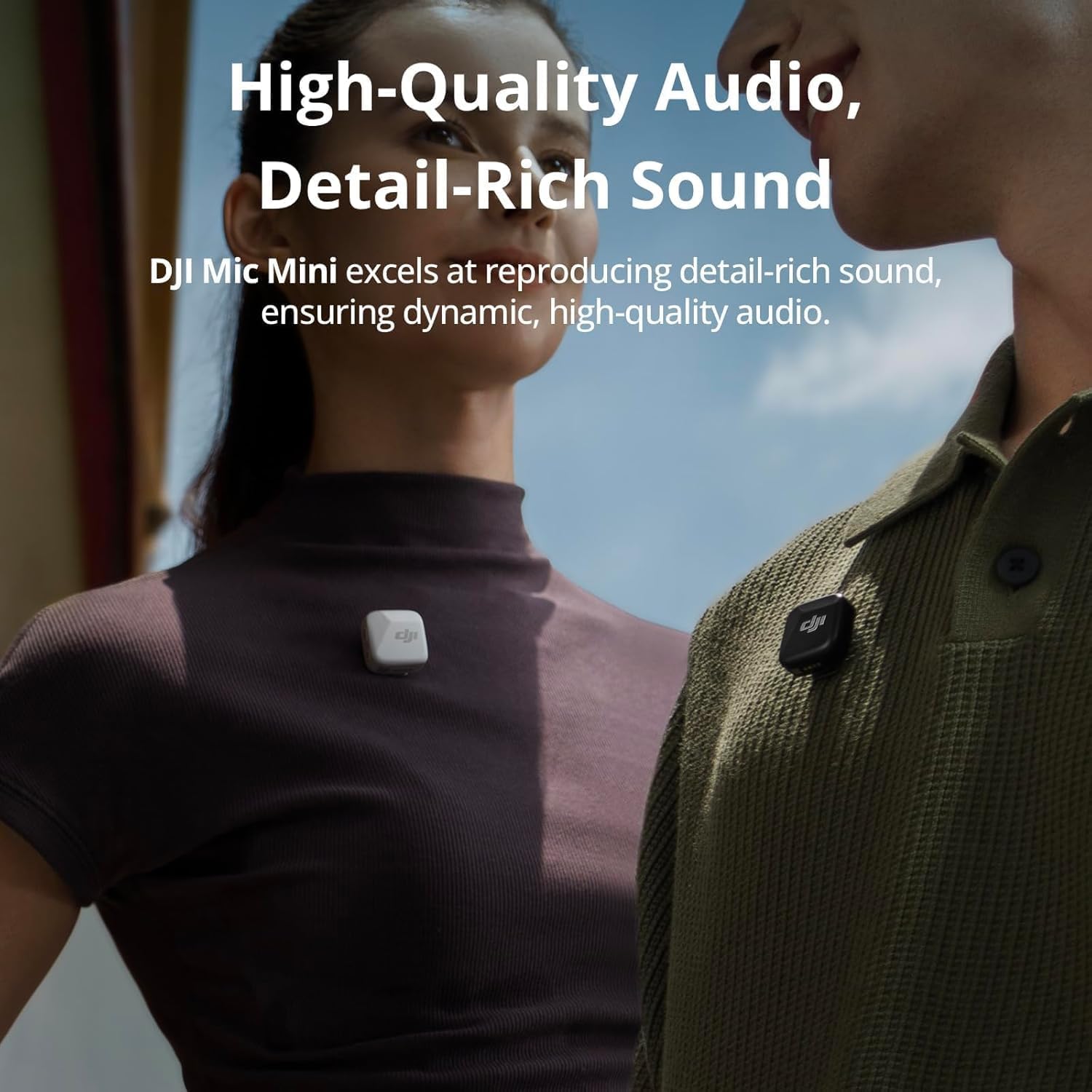 DJI Mic Mini (2 TX + 1 Mobile RX), Wireless Lavalier Microphone for iPhone 17/16/15 & Android/PC/Tablet, Plug-and-Play, 300m Transmission, Ultralight, Active Noise Cancelling, YouTube, Vlog, Streaming - Image 3