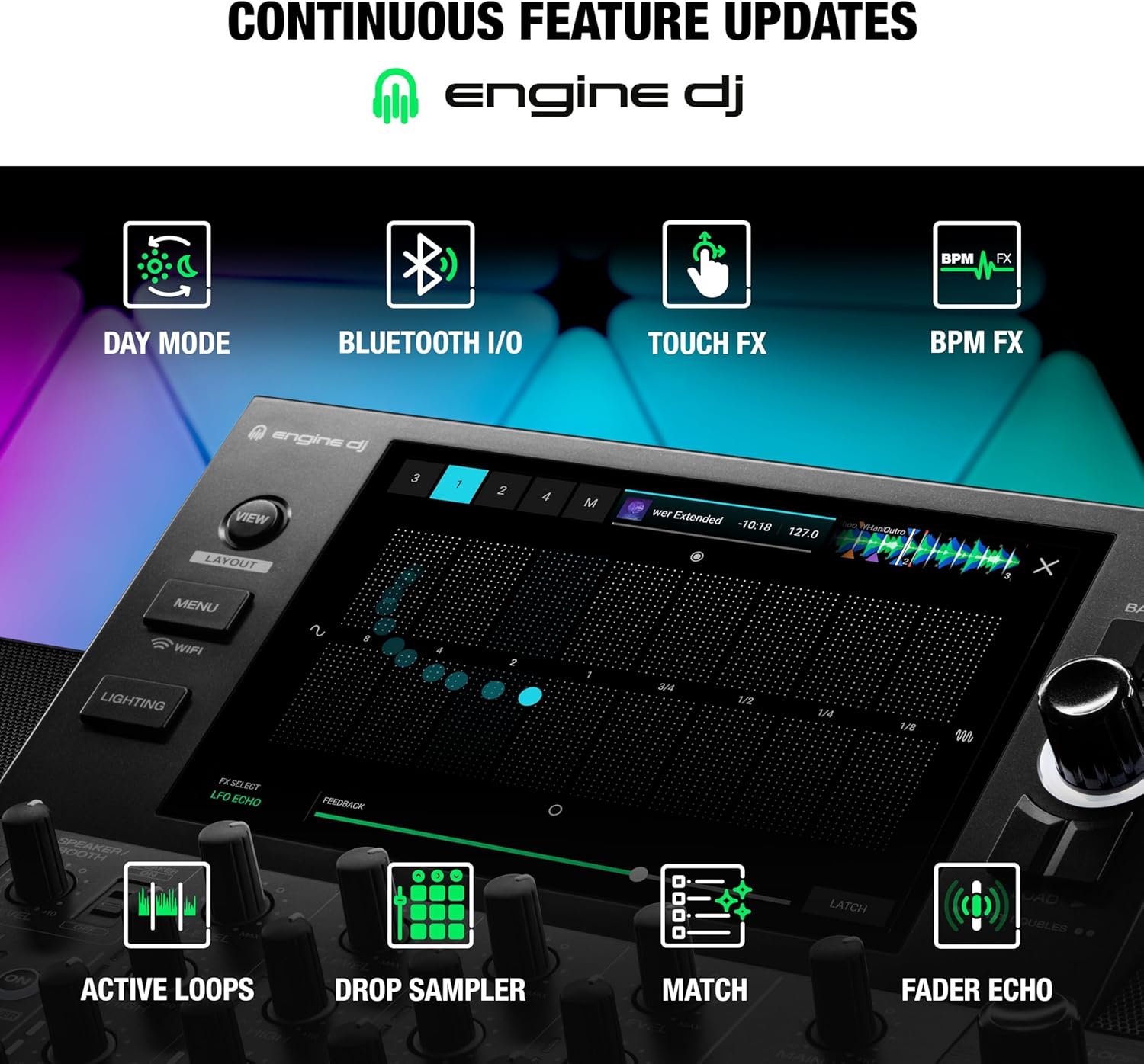 Denon DJ SC LIVE 4 Standalone DJ Controller with Stem Separation on 4-Decks, Wi-Fi Streaming, Build-in Speakers, Serato DJ and Virtual DJ Compatible - Image 4