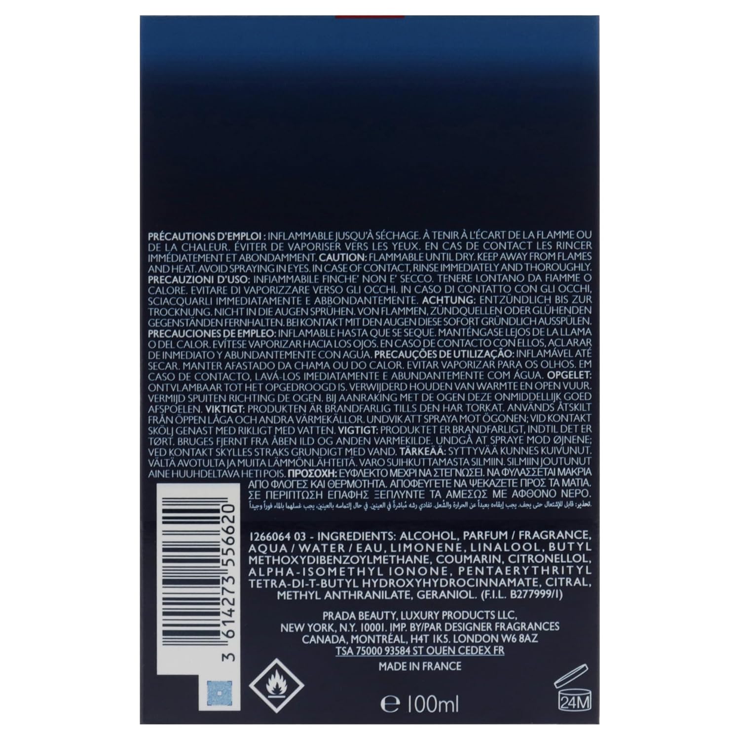 Prada Luna Rossa Ocean by Prada for Men - 3.3 oz EDT Spray - Image 5