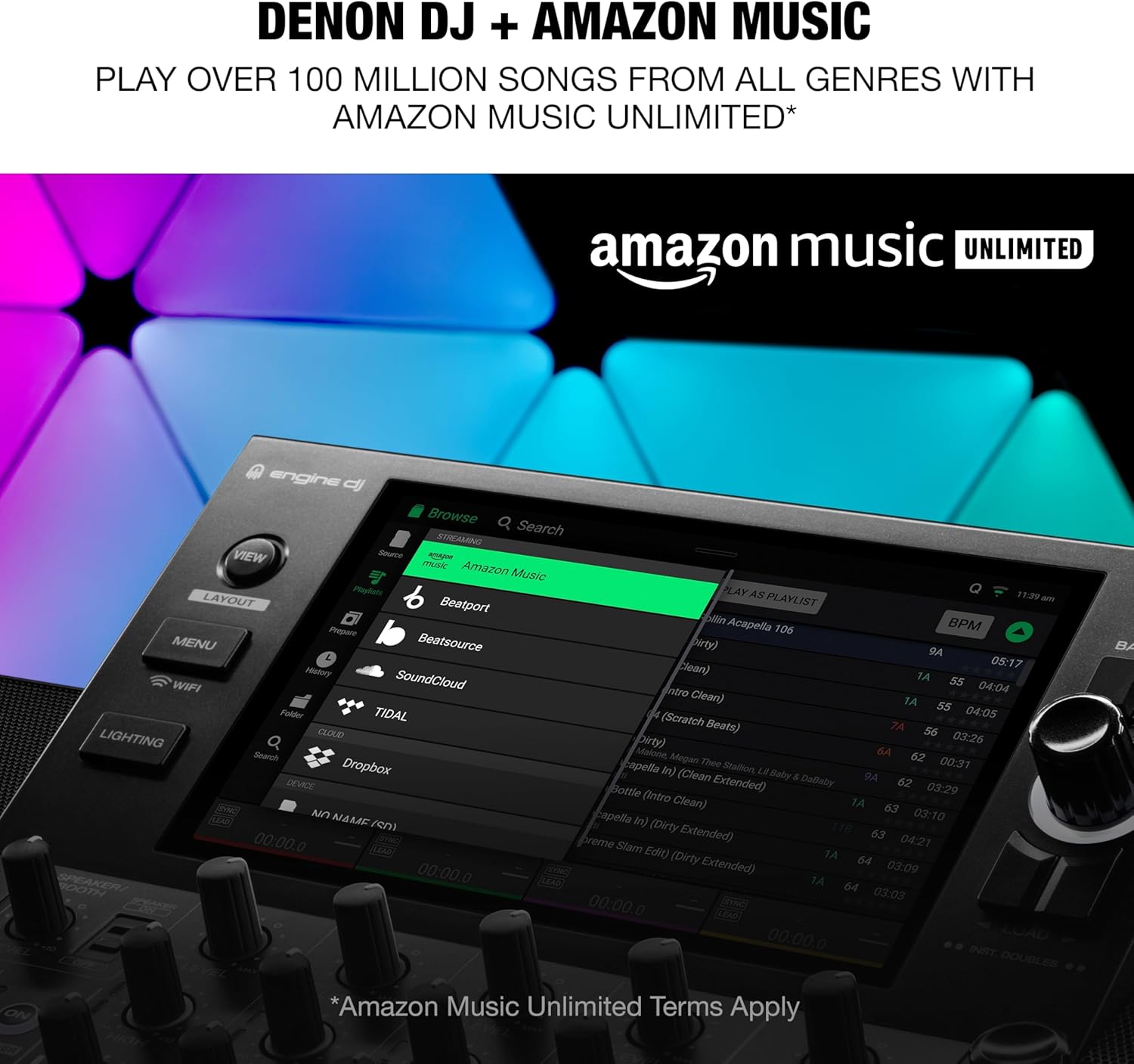 Denon DJ SC LIVE 4 Standalone DJ Controller with Stem Separation on 4-Decks, Wi-Fi Streaming, Build-in Speakers, Serato DJ and Virtual DJ Compatible - Image 7