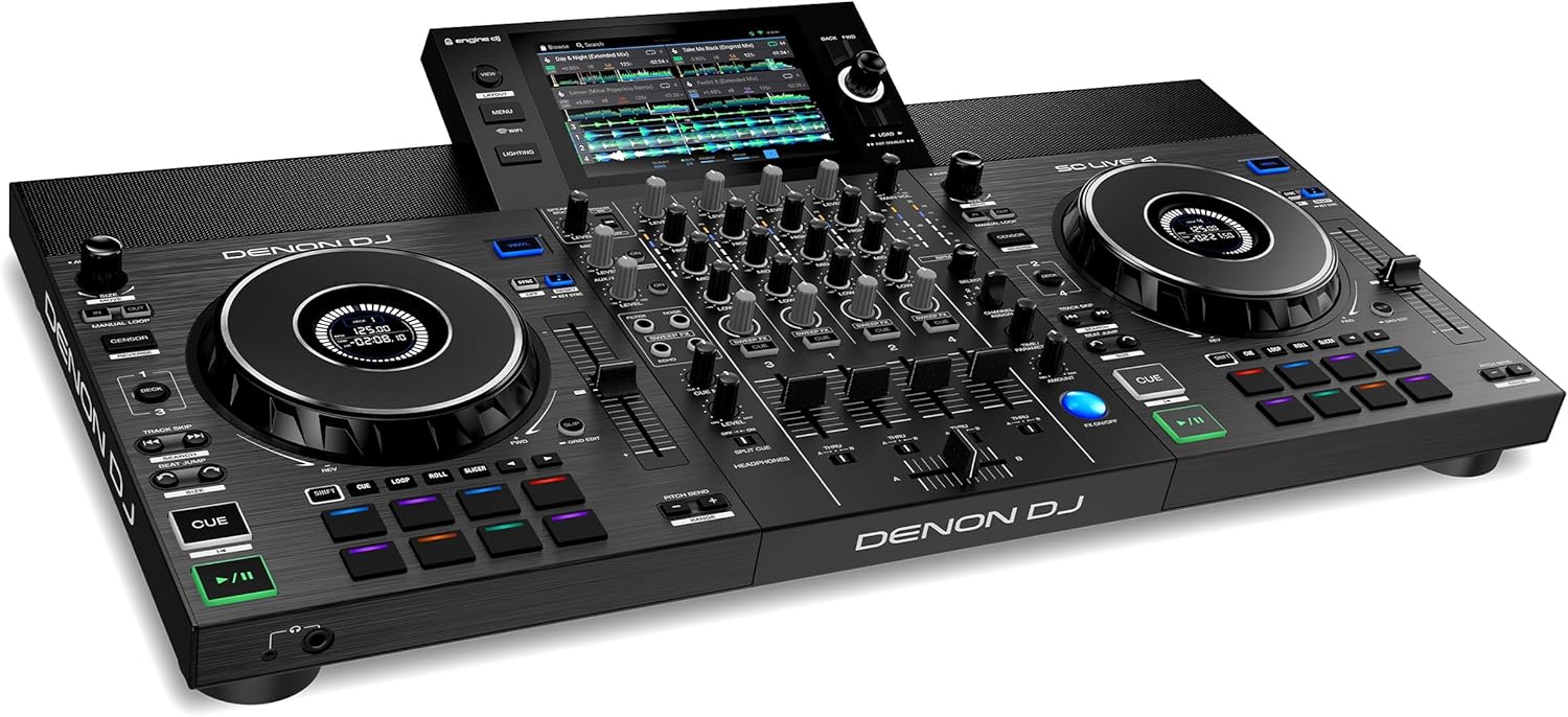 Denon DJ SC LIVE 4 Standalone DJ Controller with Stem Separation on 4-Decks, Wi-Fi Streaming, Build-in Speakers, Serato DJ and Virtual DJ Compatible - Image 11