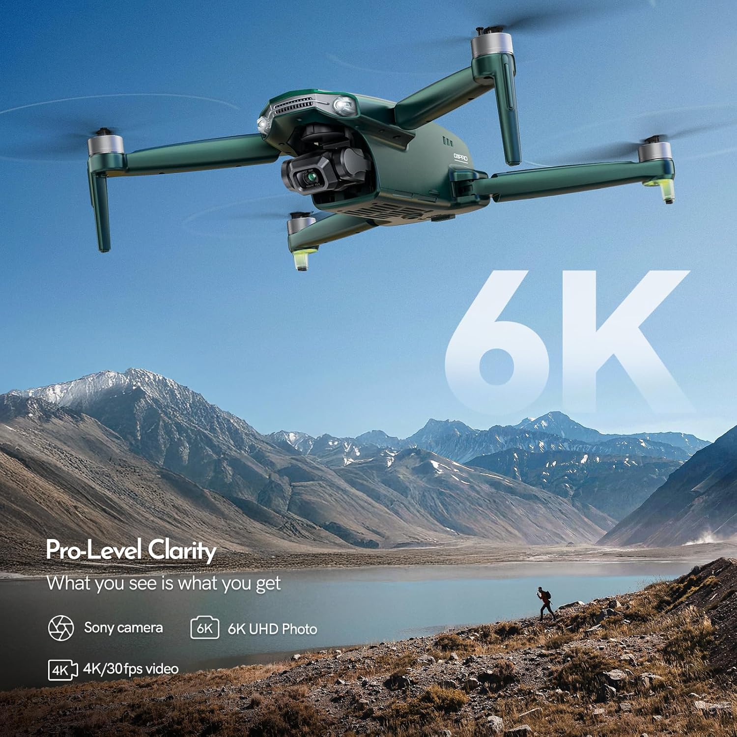 G11PRO 6K Drone with Camera for Adults, 4K/30fps Video, 3-Axis Brushless Gimbal, 70mins Flight Time with 2 Batteries, 10000ft Long Range, FAA compliance, Professional Drone with Auto Return - Image 3