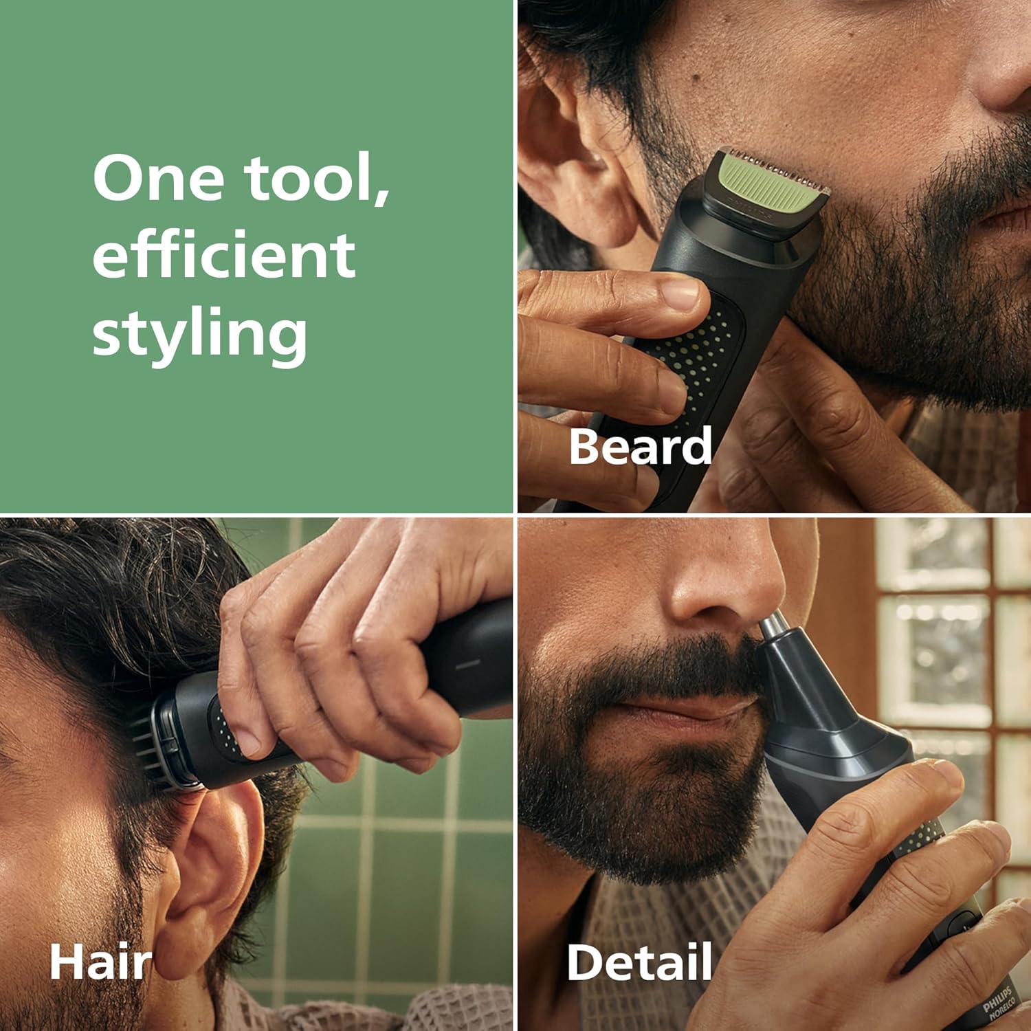 Philips Norelco All-in-One 3000 Series 13 in 1 Trimmer, Beard Styler & Men's Hair Clipper, 9 Length Settings & Self-Sharpening Skin-Friendly Blades, MG3919/50 - Image 2