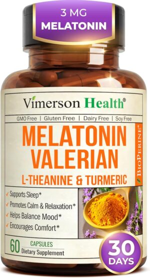 Melatonin 3mg Sleep Aid with L-Thea...