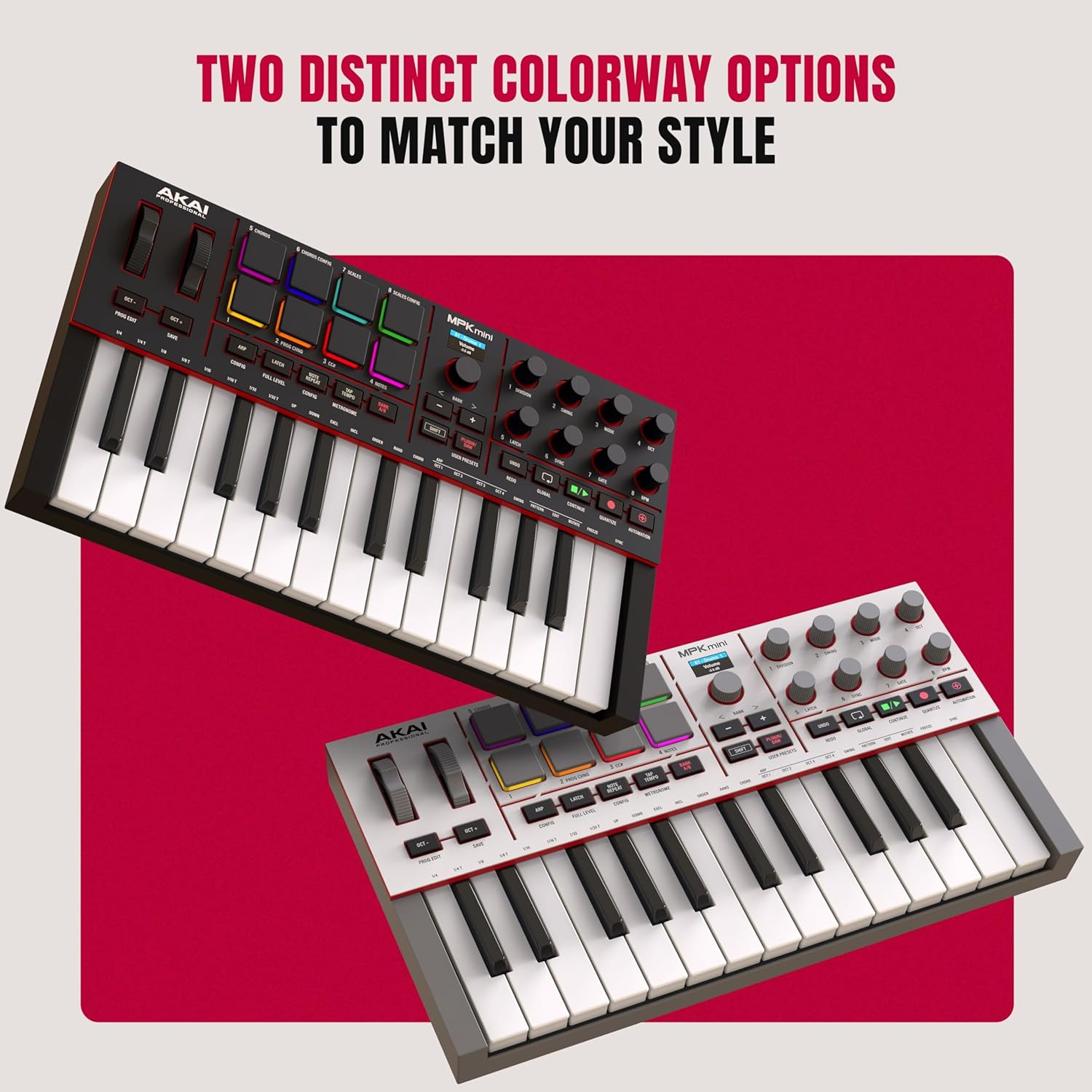 Akai Professional MPK Mini IV USB-C MIDI Keyboard Controller for Beginners and Producers - MPC Drum Pads, 360° Knobs, Pitch and Mod Wheels, Production Software, Native Instruments Sound Package, Grey - Image 8