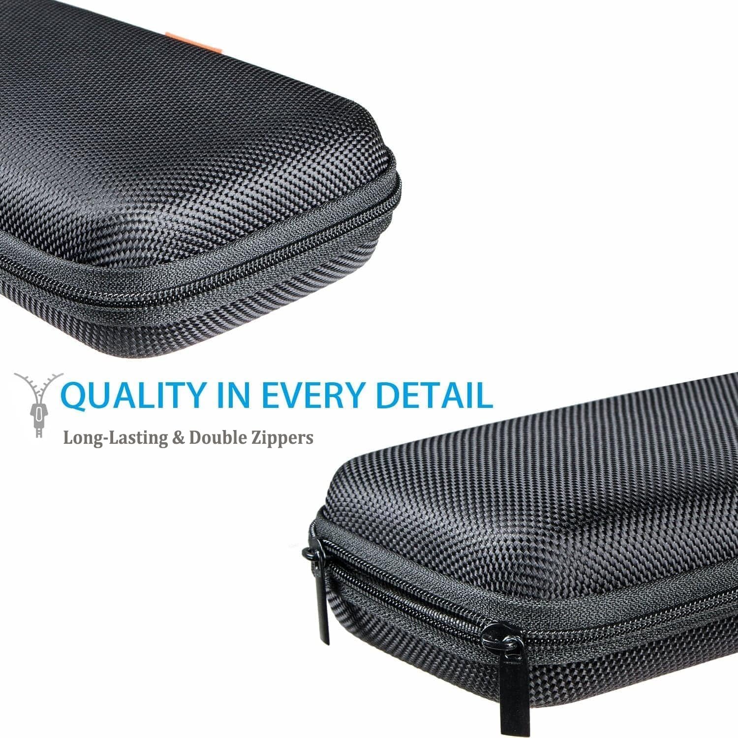 GLCON Portable Protection Hard EVA Case for External Battery,Cell Phone,GPS,Hard Drive,USB Charging Cable,Carrying Bag Mesh Inner Pocket,Zipper Enclosure,Universal Travel Pouch Bag - Image 5