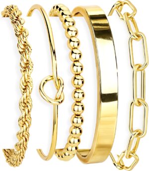 Gokeey Gold Bracelets Set for Women...