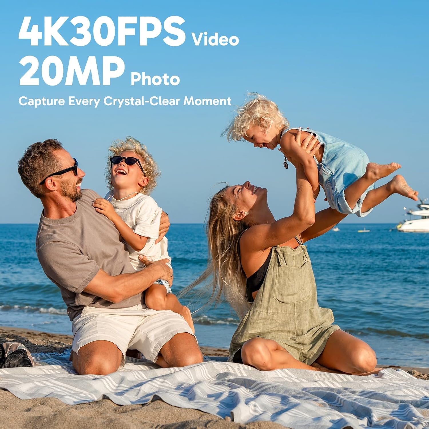 AKASO Brave 4 Action Camera 4K 30fps Ultra Hd Video 20MP Photo, EIS, WiFi Remote Control, 2X Batteries, Waterproof Underwater Camera for Snorkel, Travel, Motorcycle, Bicycle, Helmet Accessories Kit - Image 2