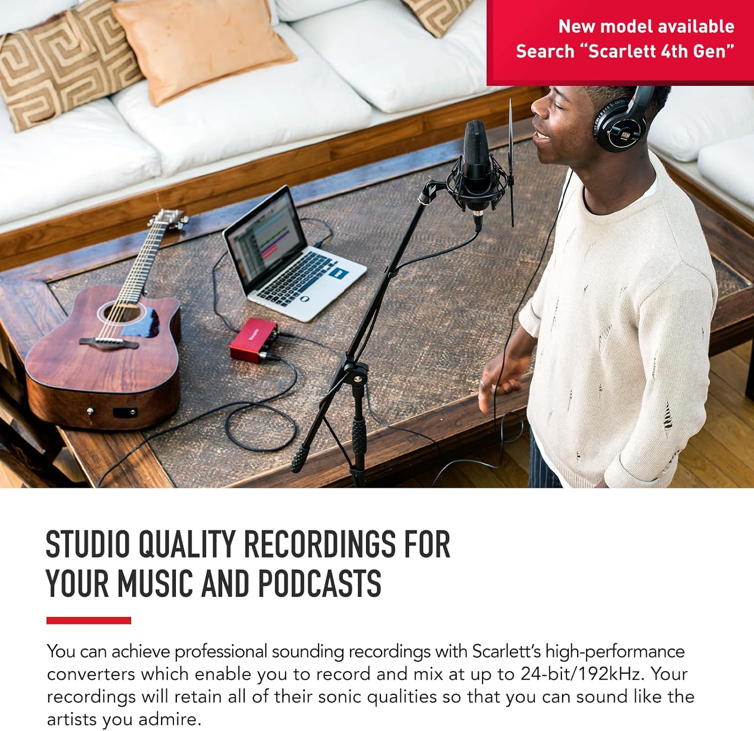 Focusrite Scarlett Solo 3rd Gen USB Audio Interface for Guitarists, Vocalists, Podcasters or Producers to record and playback studio quality sound - Image 4