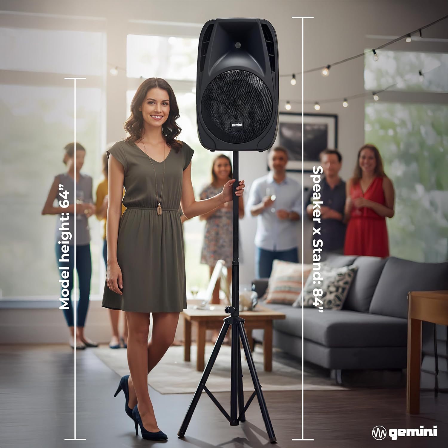 Gemini Portable PA System with Stands Bluetooth Speaker System with 6-Channel Mixer, Dual 10" Speakers, Mic & Cables - Complete All-in-One Kit for Small Events, DJs & Karaoke (ES-210MXBLU-ST) - Image 9