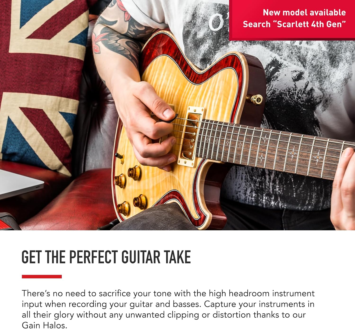 Focusrite Scarlett Solo 3rd Gen USB Audio Interface for Guitarists, Vocalists, Podcasters or Producers to record and playback studio quality sound - Image 3