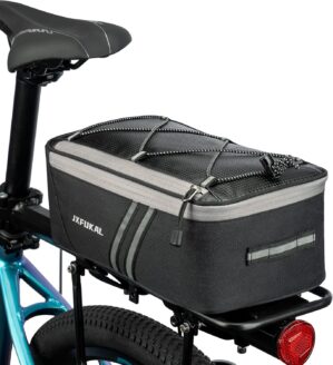 JXFUKAL Rear Bike Rack Bag with Rai...