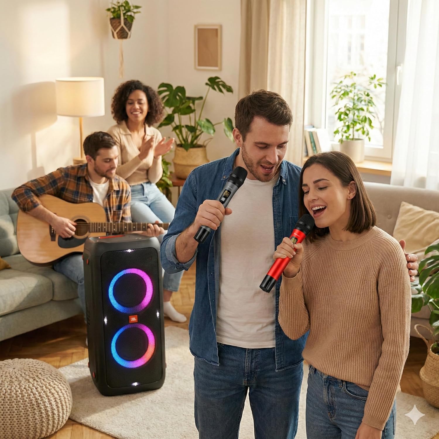 Bietrun UHF Wireless Microphone with 1/4'' Plug Rechargeable Receiver, 160 Feet, Professional Metal Dual Handheld Cordless Dynamic Mic System for Karaoke, Wedding, Singing, DJ, Party, Speech, Church - Image 7