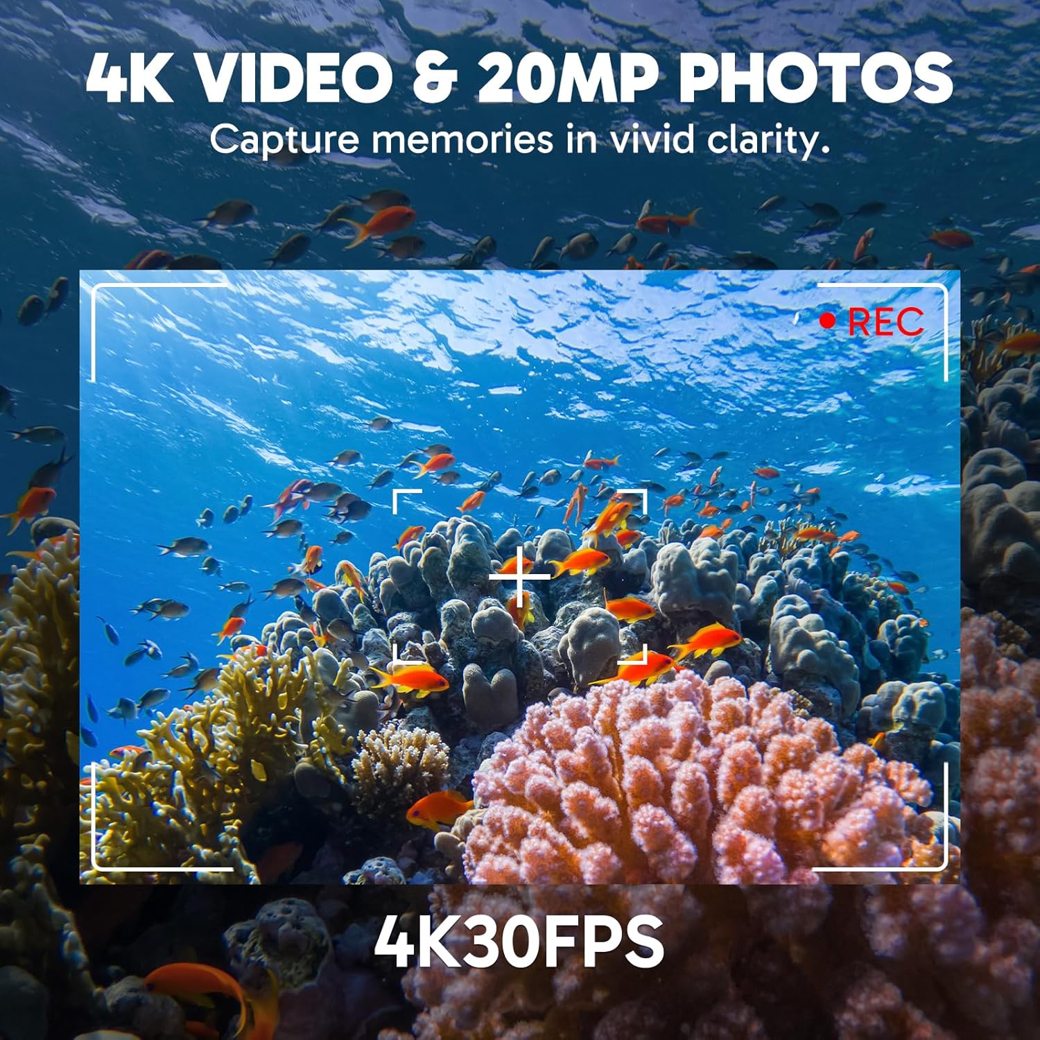 AKASO EK7000 Pro 4K30fps Action Camera with Touch Screen EIS 131ft Waterproof Underwater Camera Remote Control 5X Zoom with Helmet Accessories Kit (Standalone) - Image 2