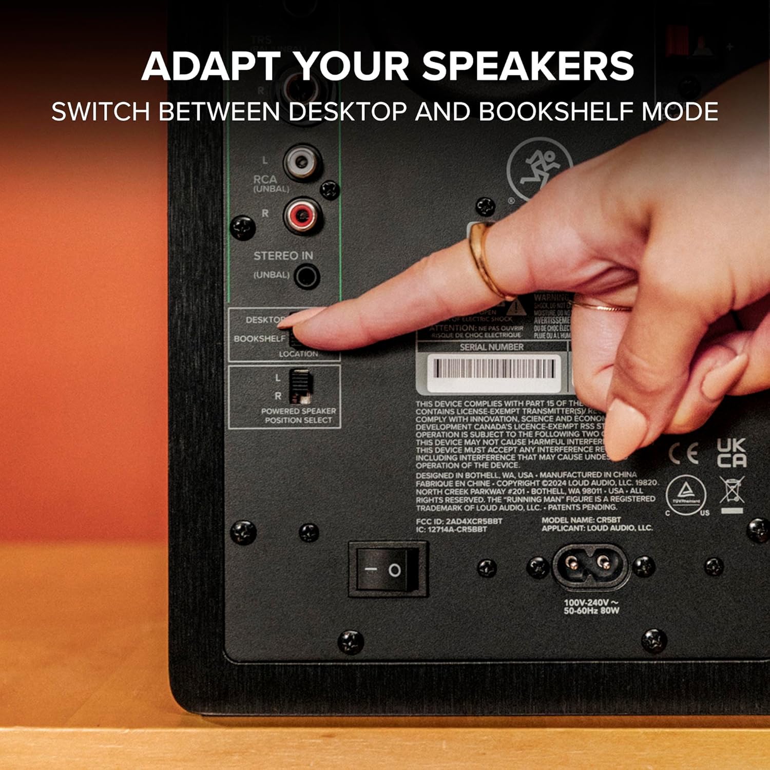 Mackie CR3.5 3.5" Creative Reference Powered Studio Monitors with Tone Knob and Location Switch — Active Speakers for Music Production, Desktop Computer, Gaming, HiFi Listening - Image 3