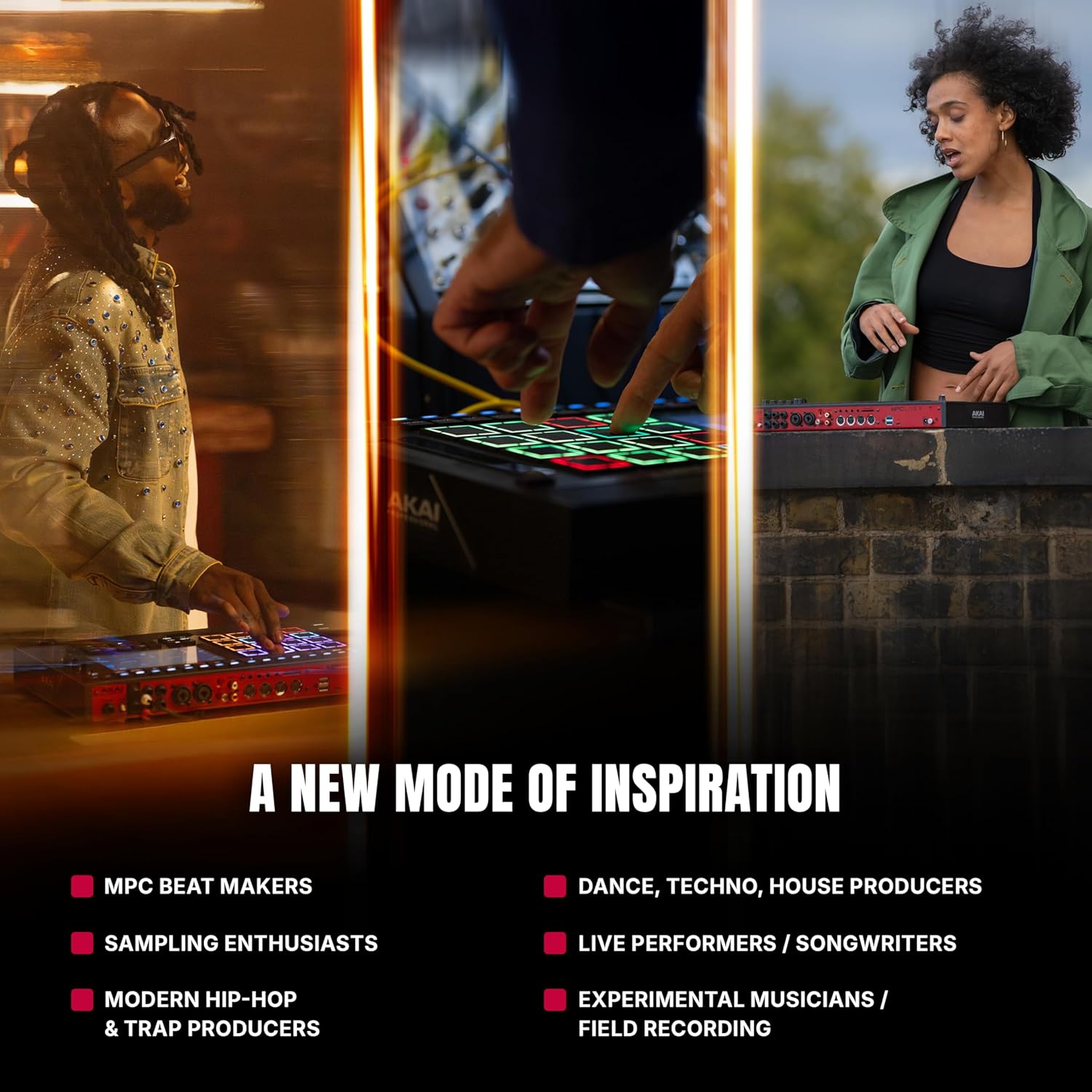 Akai Professional MPC Live III Standalone Portable Music Production Center with MPCe Pads, Sequencer, Touchscreen, Mic, Stereo Monitors, Audio Interface, Wi-Fi, Bluetooth, Battery, Touchstrip - Image 10