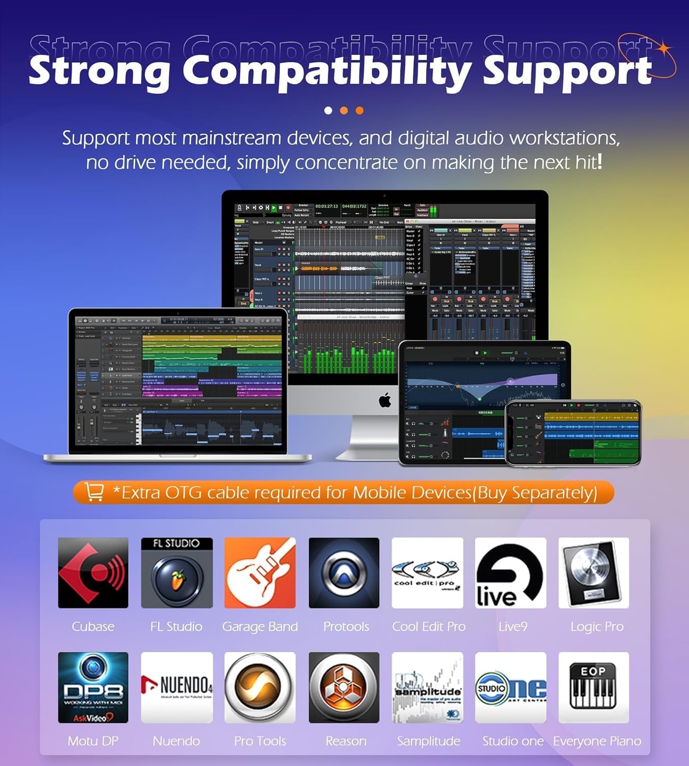 Synido TempoPAD Midi Controller Beat Maker Machine for Music Production, Portable USB MIDI Beat Pad Controller for Beginners with Durable Carrying Bag, 16 Backlit Beat Pad, 4 Assignable Knob - Image 4