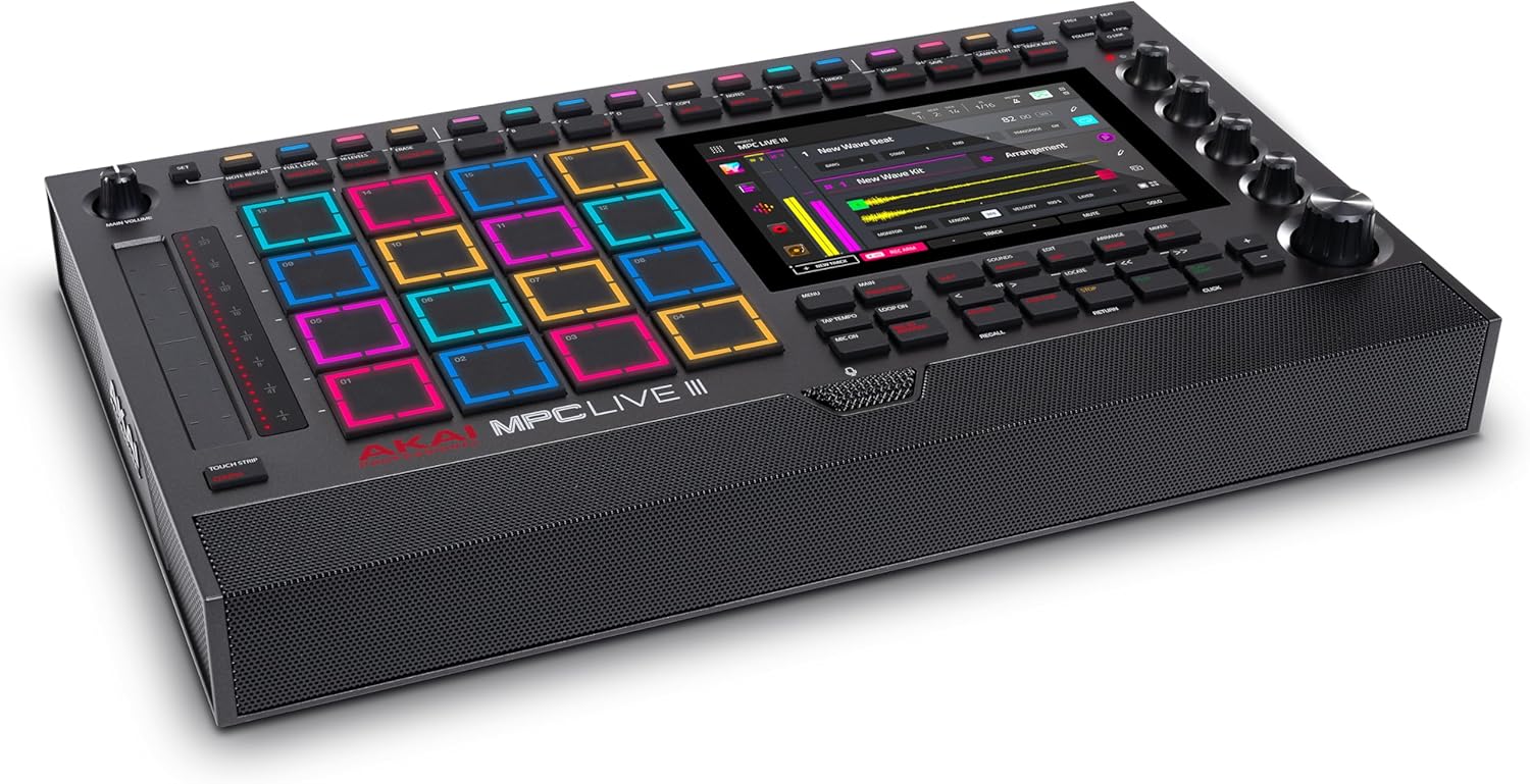 Akai Professional MPC Live III Standalone Portable Music Production Center with MPCe Pads, Sequencer, Touchscreen, Mic, Stereo Monitors, Audio Interface, Wi-Fi, Bluetooth, Battery, Touchstrip - Image 14