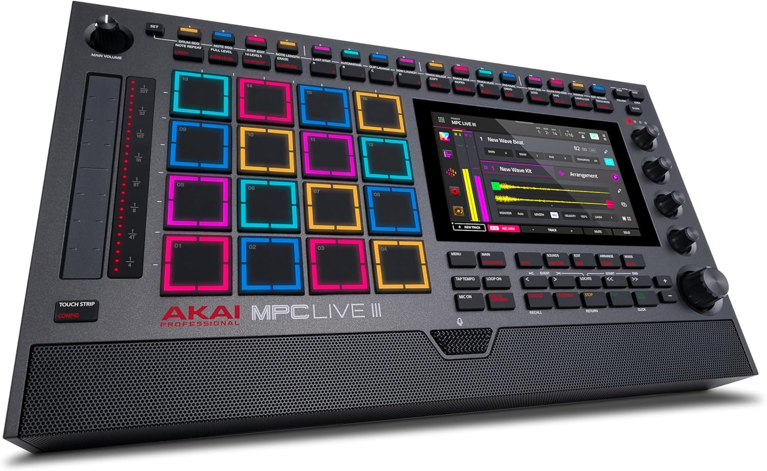 Akai Professional MPC Live III Standalone Portable Music Production Center with MPCe Pads, Sequencer, Touchscreen, Mic, Stereo Monitors, Audio Interface, Wi-Fi, Bluetooth, Battery, Touchstrip - Image 12