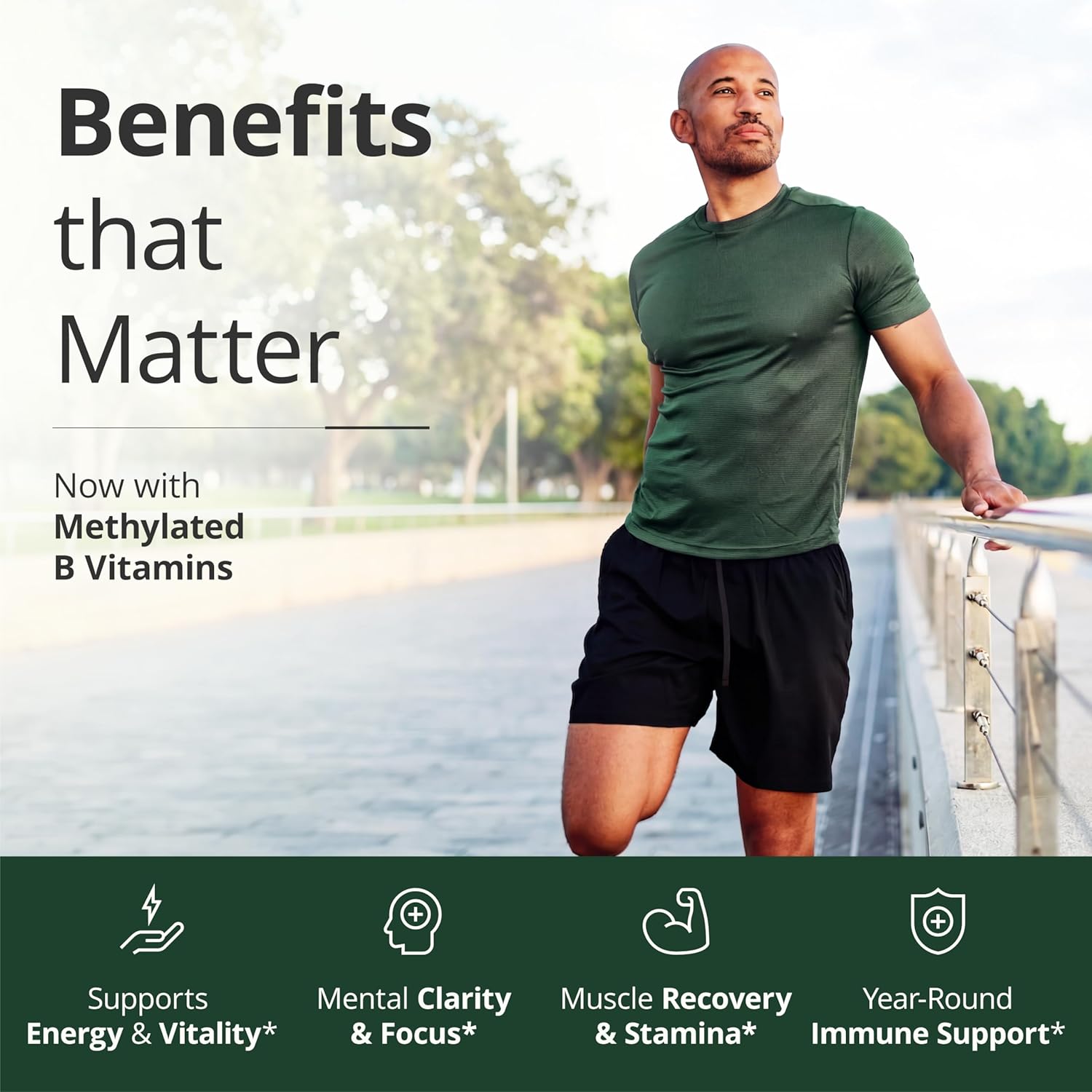 Multivitamin for Men with Methylated Vitamins and Chelated Minerals for Energy, Focus and Immune Health – Premium Daily Mens Multivitamins & Multiminerals – 60 Capsules - Image 2