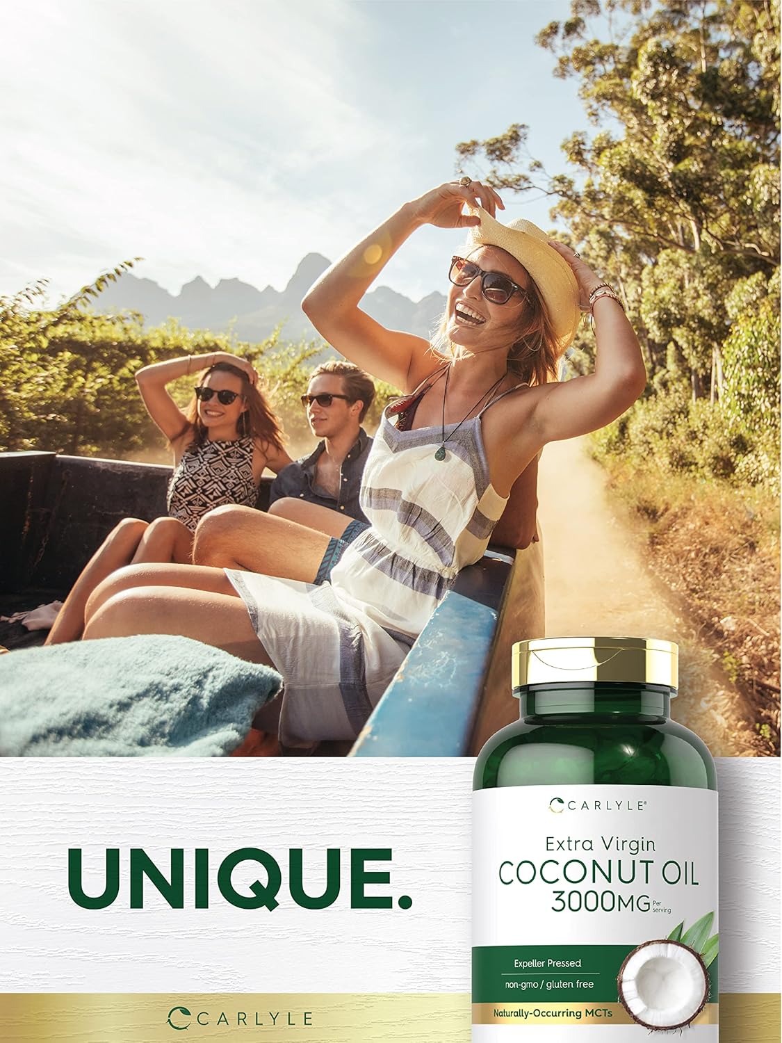 Carlyle Coconut Oil Extra Virgin Softgel Capsules | 3000mg | 240 Count | Naturally Occurring MCTs | Non-GMO and Gluten Free Supplement - Image 6