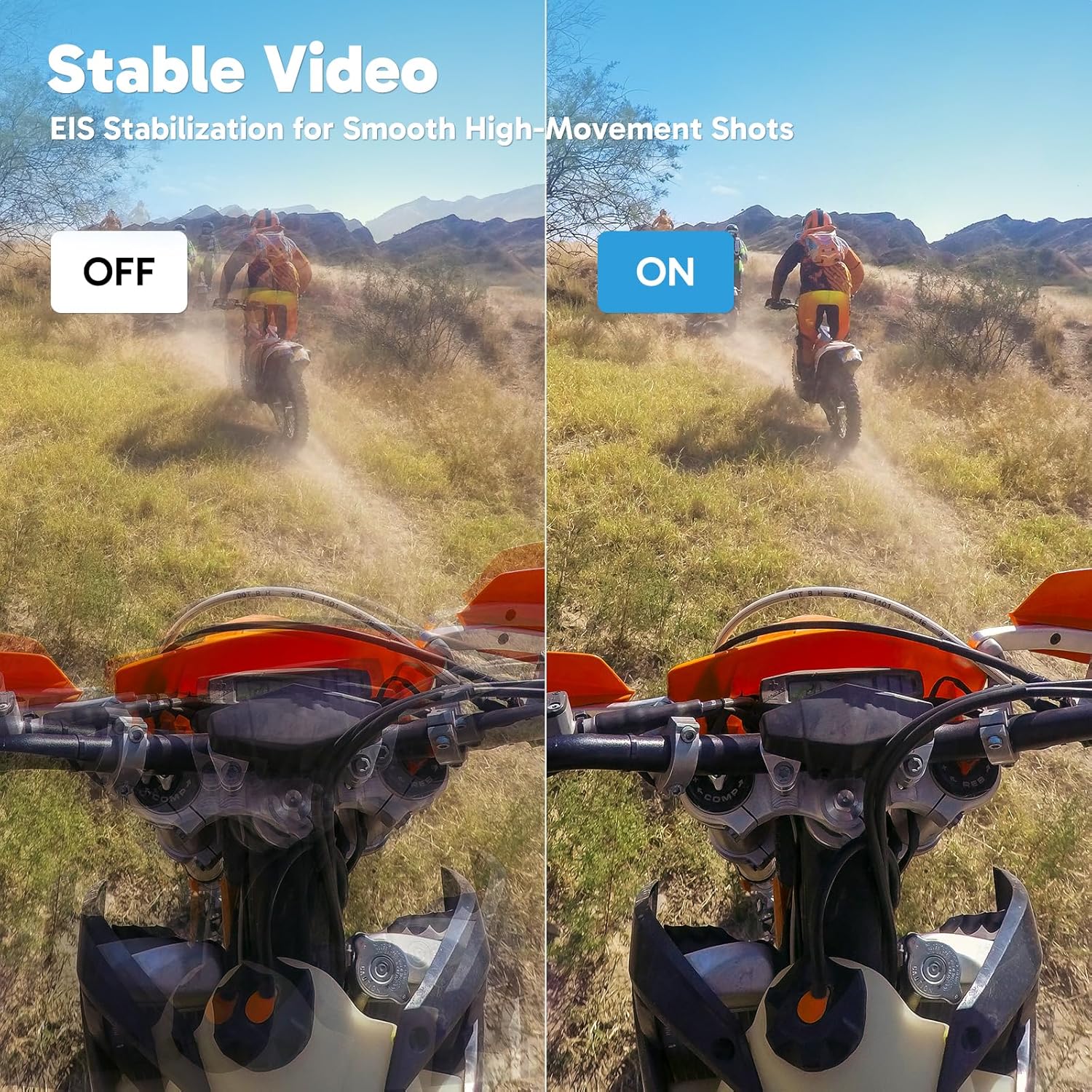 AKASO Brave 4 Action Camera 4K 30fps Ultra Hd Video 20MP Photo, EIS, WiFi Remote Control, 2X Batteries, Waterproof Underwater Camera for Snorkel, Travel, Motorcycle, Bicycle, Helmet Accessories Kit - Image 3