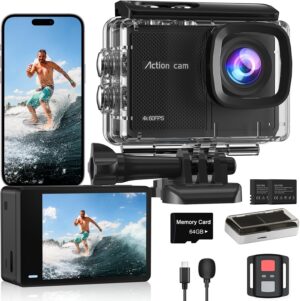 4K 60FPS Action Camera with 64GB Ca...