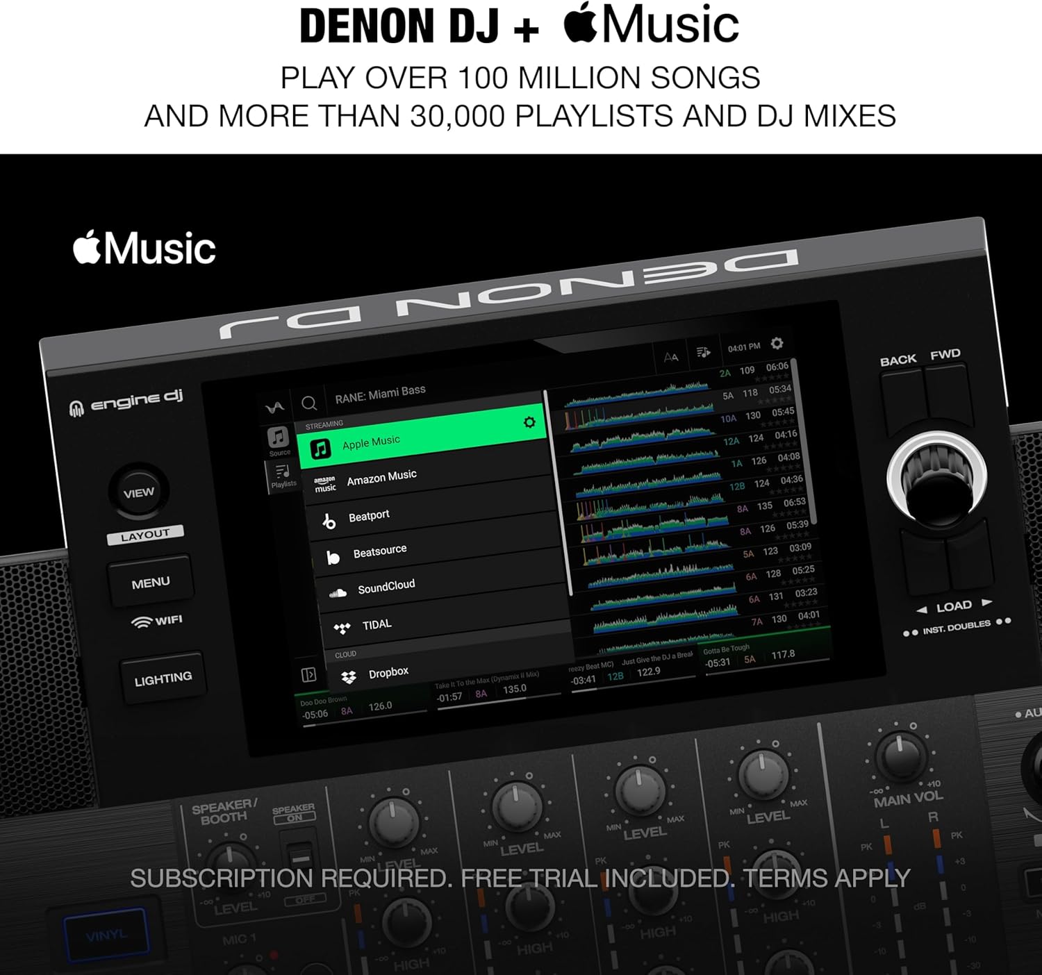 Denon DJ SC LIVE 4 Standalone DJ Controller with Stem Separation on 4-Decks, Wi-Fi Streaming, Build-in Speakers, Serato DJ and Virtual DJ Compatible - Image 8