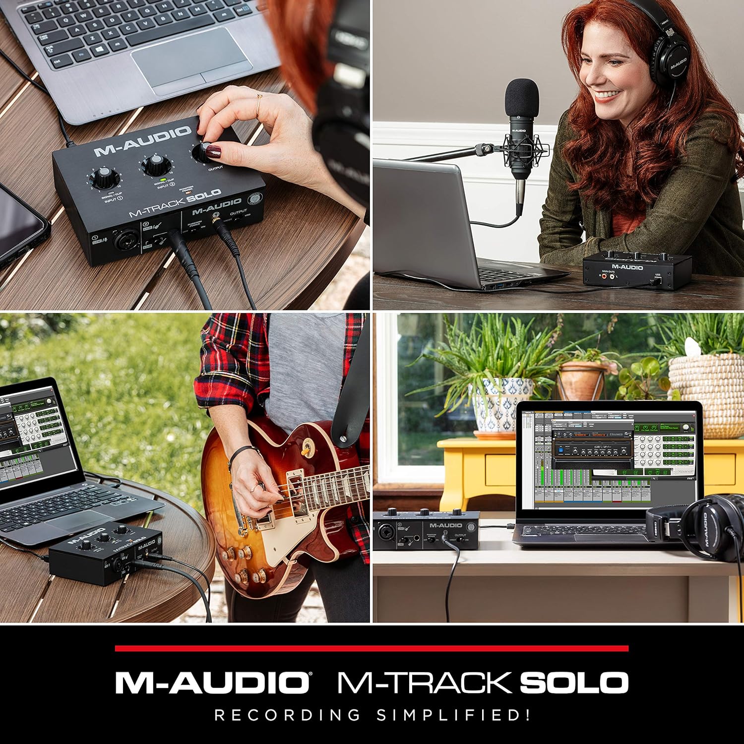 M-AUDIO M-Track Solo USB Audio Interface for Recording, Streaming and Podcasting with XLR, Line and DI Inputs, Plus a Software Suite Included - Image 7