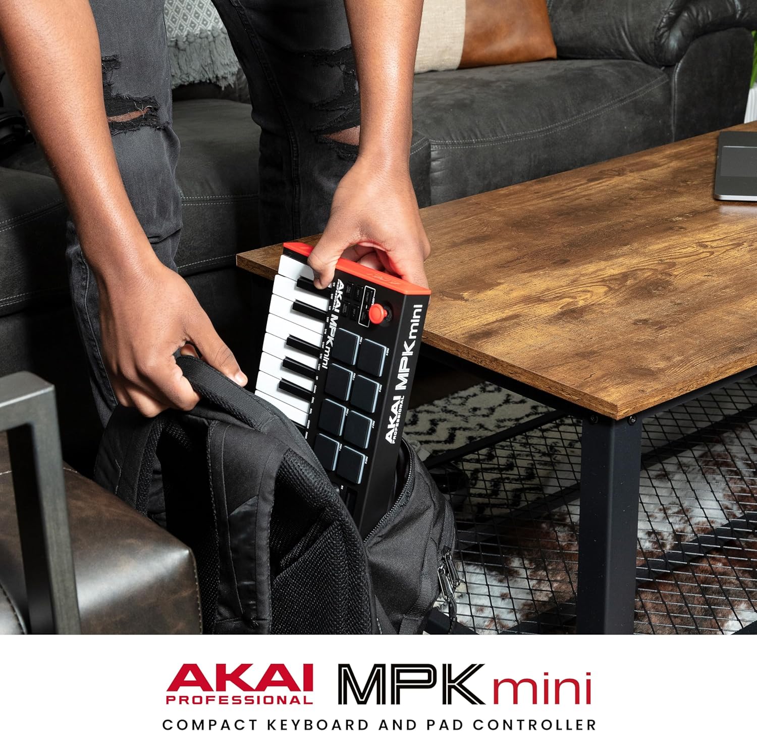 Akai Professional MPK Mini MK3 25 Key USB MIDI Keyboard Controller With 8 Backlit Drum Pads, 8 Knobs, Music Production Software and Native Instruments Sound Package (NKS Integration) - Image 11