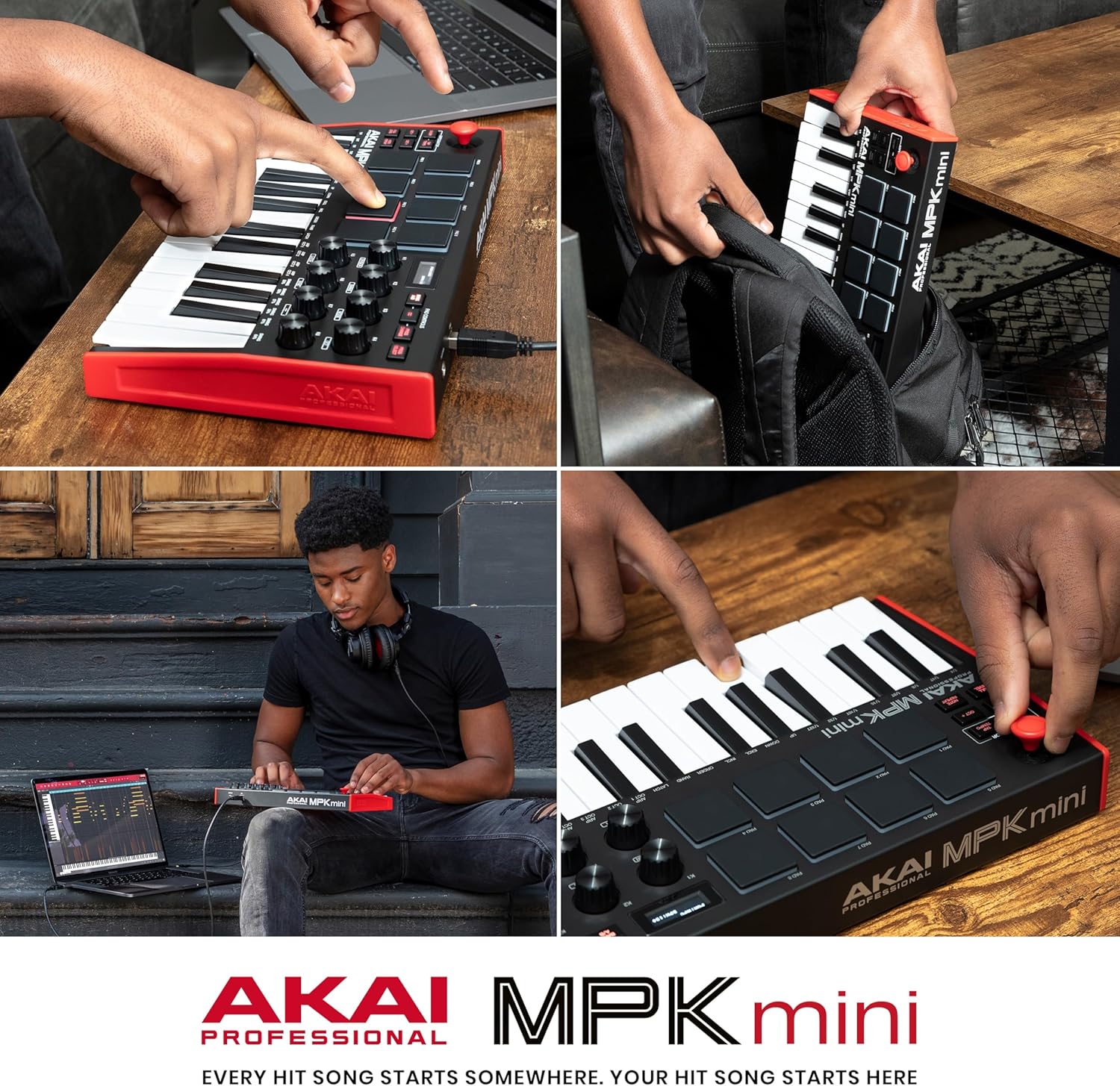 Akai Professional MPK Mini MK3 25 Key USB MIDI Keyboard Controller With 8 Backlit Drum Pads, 8 Knobs, Music Production Software and Native Instruments Sound Package (NKS Integration) - Image 7