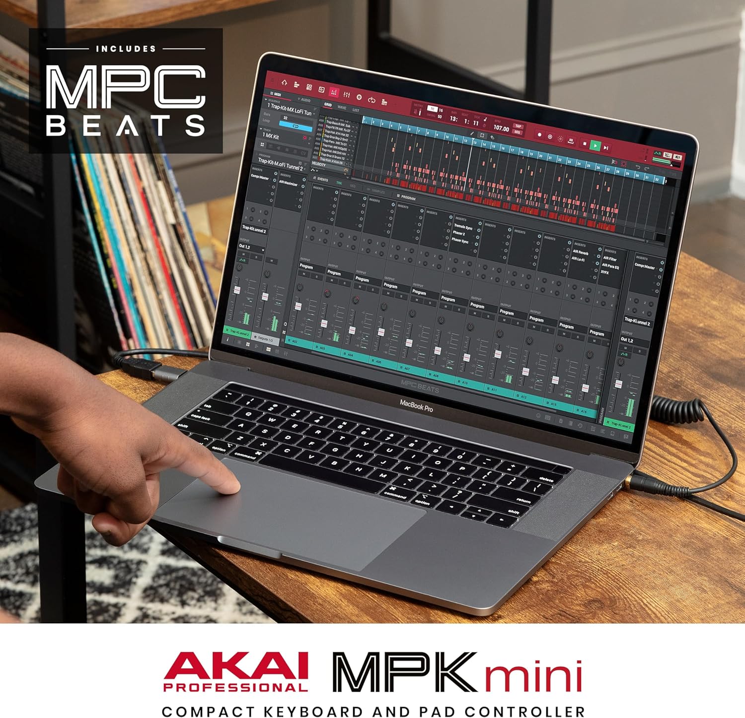Akai Professional MPK Mini MK3 25 Key USB MIDI Keyboard Controller With 8 Backlit Drum Pads, 8 Knobs, Music Production Software and Native Instruments Sound Package (NKS Integration) - Image 10