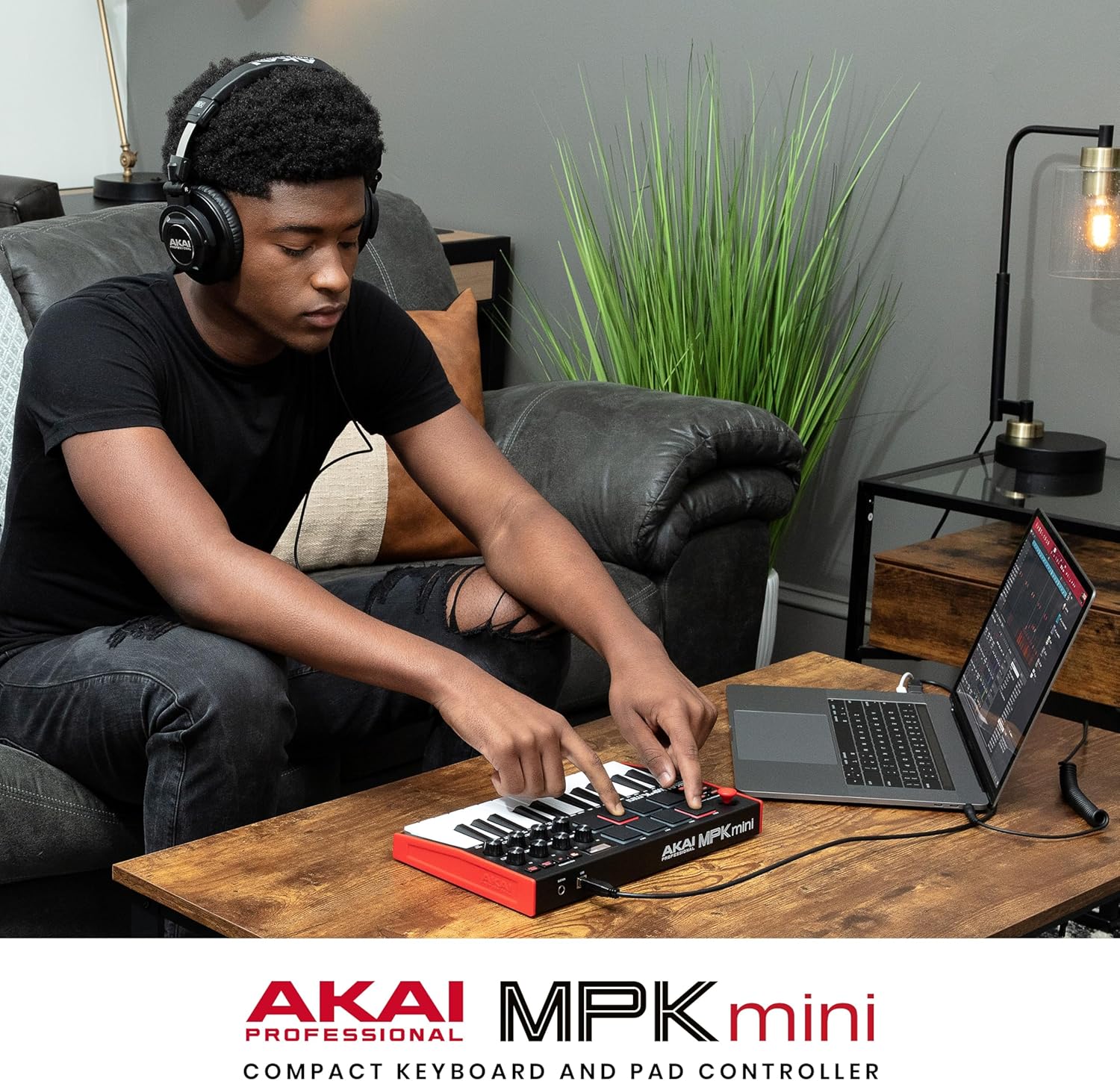 Akai Professional MPK Mini MK3 25 Key USB MIDI Keyboard Controller With 8 Backlit Drum Pads, 8 Knobs, Music Production Software and Native Instruments Sound Package (NKS Integration) - Image 12