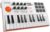 25 Key USB MIDI Keyboard Controller With Bluetooth, Professional Mini Beat Maker Machine for Beginners and Producers Music Production, Software Included, EMK-25 White