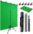 Green Screen Backdrop Kit with Stand, 5X6.5ft Portable Green Screen Backdrop with Stand kit, GreenScreen Background with Stand Carrying Bag Clamp for Streaming Video Zoom