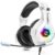 Ozeino Gaming Headset for PC, Ps4, Ps5, Xbox Headset with 7.1 Surround Sound Gaming Headphones with Noise Canceling Mic, LED Light Over Ear Headphones for Switch, Xbox Series X/S, Laptop, Mobile White