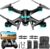 Drone with 1080P Camera for Beginners, Remote Control Quadcopter with Gestures Selfie, Altitude Hold, One Key Start, 3D Flips, 2 Batteries, Toy for Beginners, Black