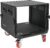 Sound Town Black Series 8U PA/DJ Rack/Road Case with 8-Space, All-Black Anodized Hardware, Plywood, Casters, and 21” Rackable Depth – Pro Tour Grade (STRC-B8UW)