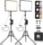 2-Pack LED Video Light Kit, NiceVeedi Studio Light, 2800-6500K Dimmable Photography Lighting Kit with Tripod Stand&Phone Holder, 73″ Stream Light for Video Recording, Game Streaming, YouTube