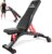 FLYBIRD WB7 Weight Bench, Commercial Grade Adjustable Weight Bench – 1300LBS Workout Bench for Home Gym, Flat Incline Bench Press Heavy Duty Bench with 34” Extra-Long Backrest and Easy-Roll Wheels