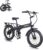 Folding Electric Bike for Adults, 20″×3.0 Fat Tire Electric Bicycle, 374.4Wh Battery Ebike, 20MPH Electric Cargo Bike with LCD Color Display & 6 Speed Gears (Fits for 5’0″+)
