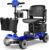 4 Wheel Mobility Scooter for Adults – Foldable Motorized Scooters 330 lb Capacity, Powered Mobility Scooters with Removable Battery, Dual Basket, Phone & Cup Holder, Blue
