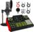 G9 Podcast Microphone Bundle with Live Sound Card Audio Mixer, Podcast Equipment Bundle Sound Board with 3.5mm Condenser Microphone for Pc/Phone Live Streaming Singing Gaming,Voice Changer, Denoise