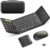 Foldable Keyboard and Mouse, Samsers Folding Bluetooth Keyboard Combo, 2.4G + BT5.0 x 2, Full-Size Portable Travel Keyboard & USB-C Rechargeable Wireless Mouse for iOS Android Windows Mac OS