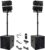PRORECK Club 6000 15-inch 6000W P.M.P.O Stereo PA Speaker System Combo Set 4 Line Array Speakers, 2 15-inch Subwoofers with Bluetooth/USB Read/SD Card/Remote Control, for Party DJ Wedding Meeting