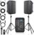 NBVOICE Professional Portable All-in-One Integrated 2-Way PA System Fixed Setup, Suitcase Design w/ 8-Channel Mixer, 2 Speaker Stands, Bluetooth, Mic for Performances, Presentations