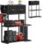 Home Gym Storage Shelf Stand Only, Adjustable Weight Rack for Dumbbells Plus Extra Upper Drawer, for Weight, Mat and Workout Equipment, Large Capacity Gym Organizer with 4-Tier, Easy-assembly