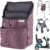 High Road Compact Walker Bag, Wheelchair Arm Pack and Scooter Pouch with Easy Access Pockets and Adjustable Straps for Adult Daily Living Needs (Plum Check)